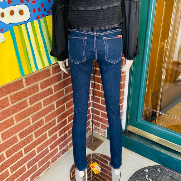7 for All Mankind Ankle Skinny Jeans Mid Rise - Picture 4 of 8